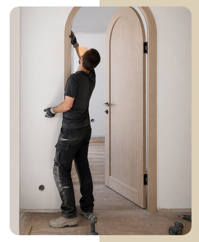 Установка арочной двери в Малоярославце по цене от 7136 р. | ДвериЛегко-Млр